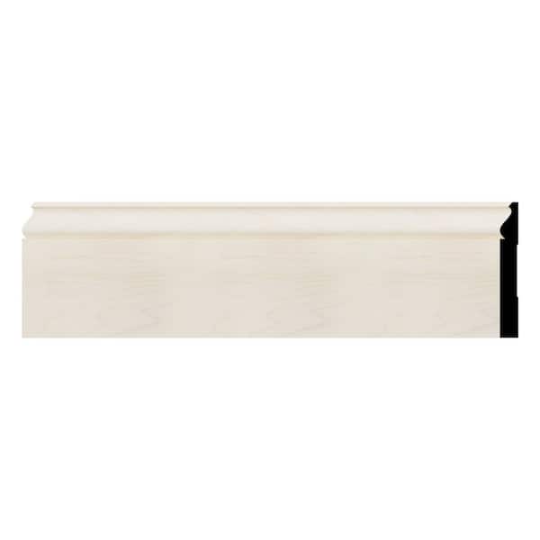 Ekena Millwork WM163 0.56 in. D x 5.25 in. W x 96 in. L Wood Maple Baseboard Moulding