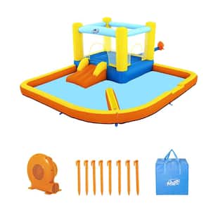H2OGO! Beach Bounce Kids Inflatable Outdoor Water Park with Air Blower