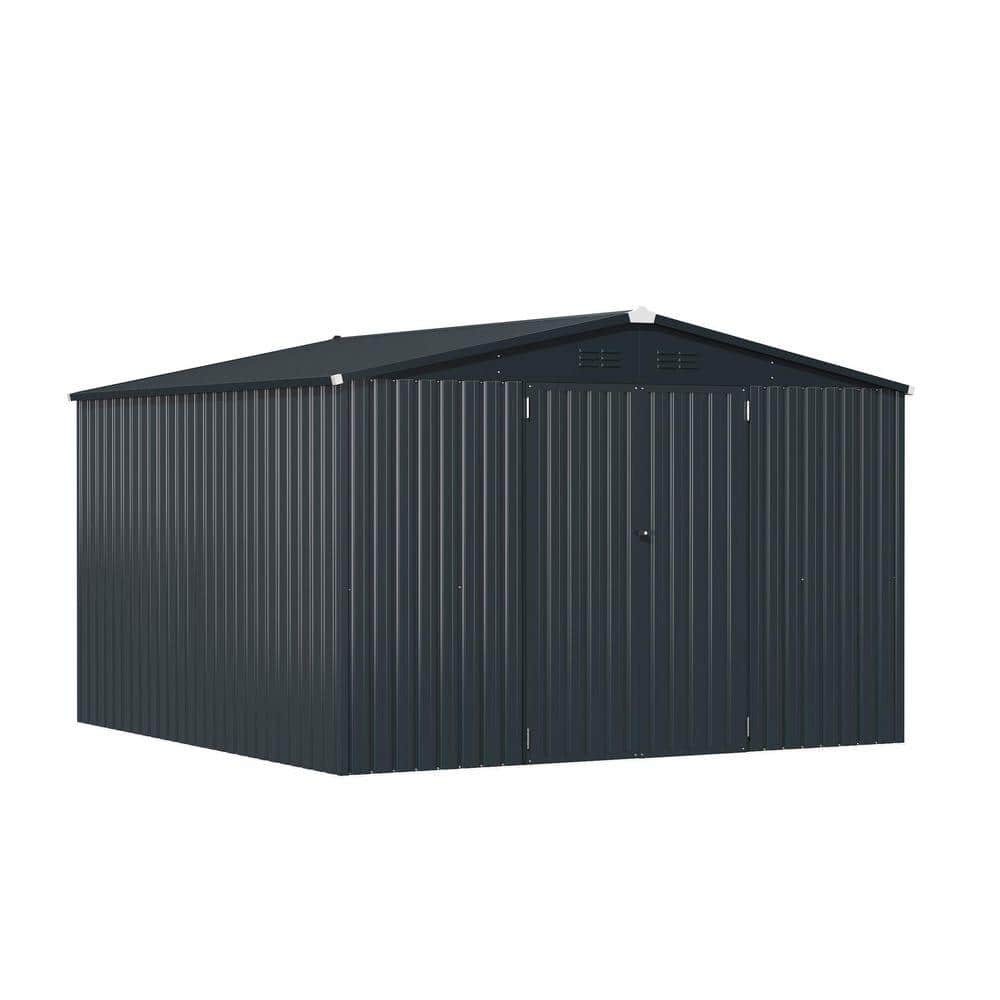 Sudzendf 10 ft. W x 14 ft. D Metal Shed with Double Lockable Door