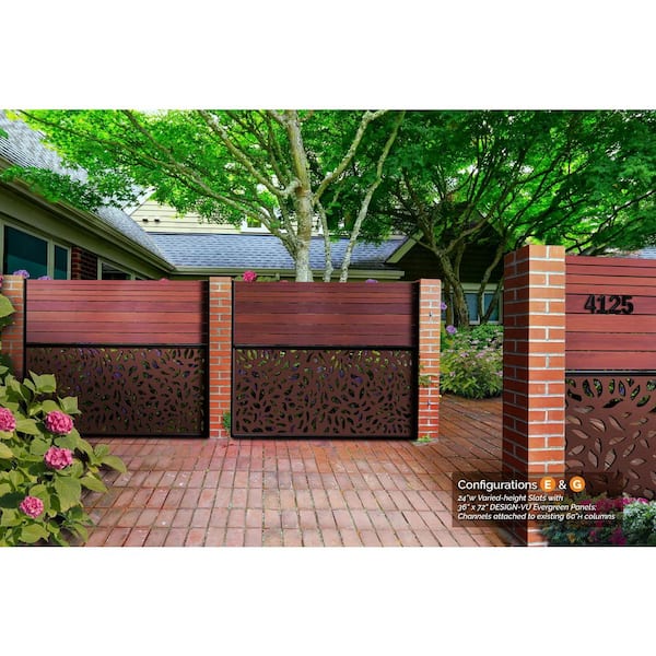 24 in. Galvanized Steel Adjustable Slat Fence Frame Kit