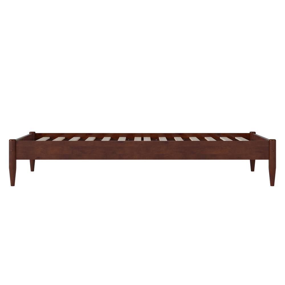 Pasadena Walnut Twin XL Solid Wood Platform Bed with Slats