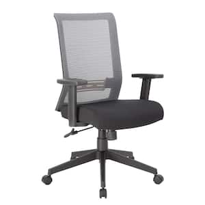 BOSS Office Products Black Mesh Back and Seat Cushions Black Base Lumbar  Support Adjustable Arms Pneumatic Lift Executive Task Chair B6706-BK - The  Home Depot
