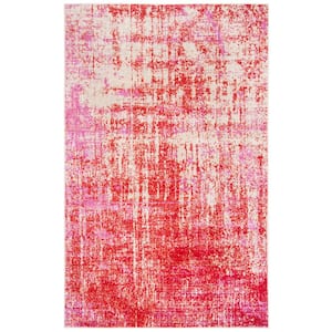 Adirondack Red/Gold 4 ft. x 6 ft. Abstract Area Rug