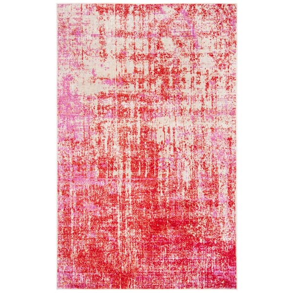 SAFAVIEH Adirondack Red/Gold 8 ft. x 10 ft. Distressed Area Rug