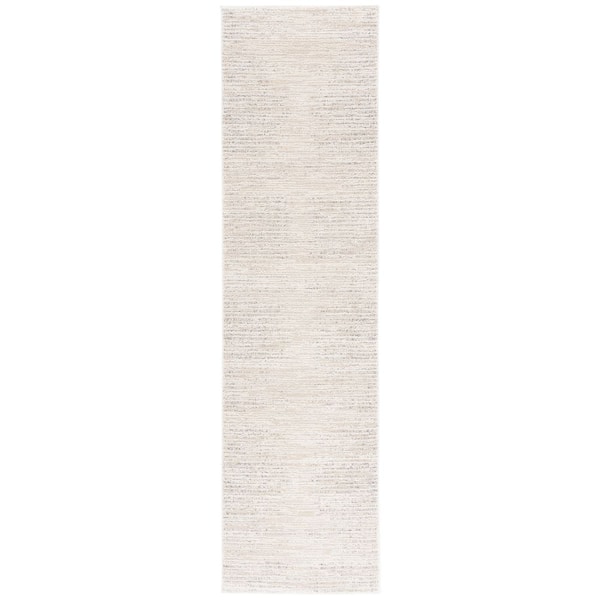 Northport 2 ft. x 8 ft. Ivory/Gray Distressed Abstract Runner Rug