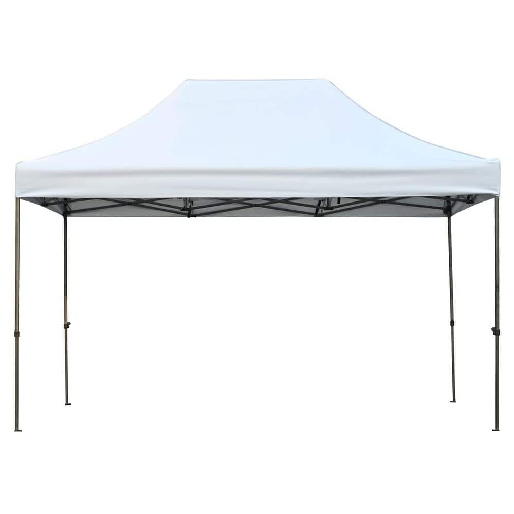 10 ft. x 15 ft. White Pop Up Canopy with 4 Sidewalls