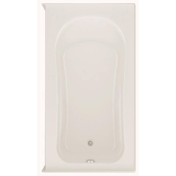 Aquatic Dossi 30 60 in. Soaking Bathtub Acrylic Right Drain in Biscuit ...