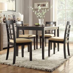 CROSLEY FURNITURE Black Pub Dining Set with School House Stools (5 ...