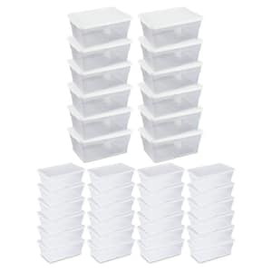 16 Qt. Plastic Storage Container in Clear, 12-Pack and 6 Qt. Plastic Storage Container in Clear, 24-Pack