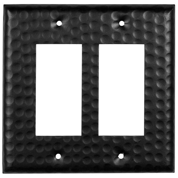 Monarch Abode Black 2-Gang Decorator/Rocker Wall Plate (1-Pack)