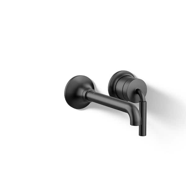 KOHLER Tone Single-Handle Wall-Mounted Faucet in Matte Black