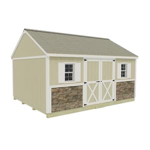 Brookfield 16 ft. x 12 ft. Wood Storage Shed Kit with Floor Including 4 x 4 Runners