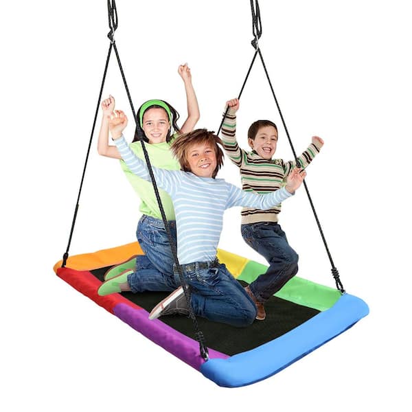 Sorbus 60 in. Disc Swing for Kids Multi-Colored Trampoline