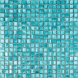Skosh Glossy Pine Green 11.6 in. x 11.6 in. Glass Mosaic Wall and Floor Tile (18.69 sq. ft./case) (20-pack)