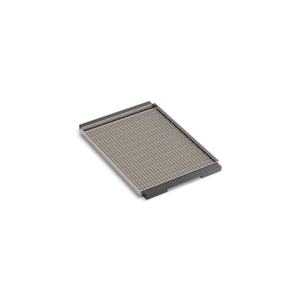 Synthos 17 in. Stainless Steel Serving Board With Paper Composite Sides And Silicone Mat