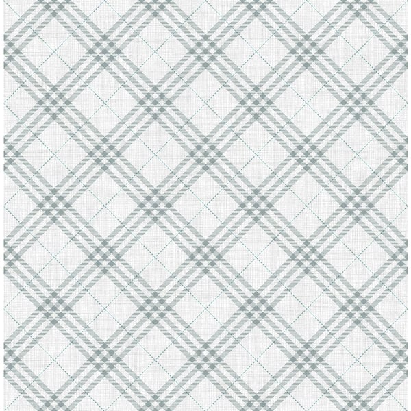 Wallquest Diagonal Plaid Paper Strippable Roll (Covers 56 sq. ft.)