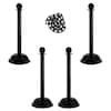 Heavy-Duty Stanchion and Chain Kit in Black