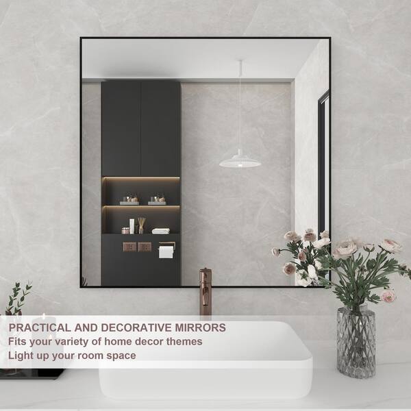 Klajowp 36 in. W x 36 in. H Small Rectangular Right angle Aluminum