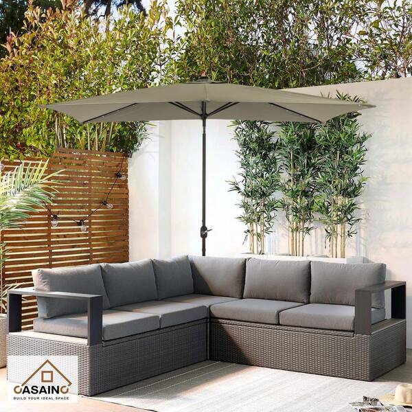 gray led patio umbrella