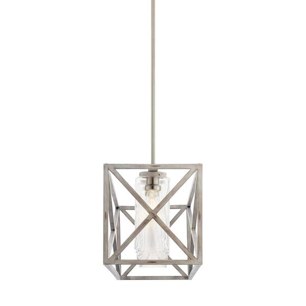 Kichler Moorgate 7-Light Distressed Gray Farmhouse Cage Chandelier
