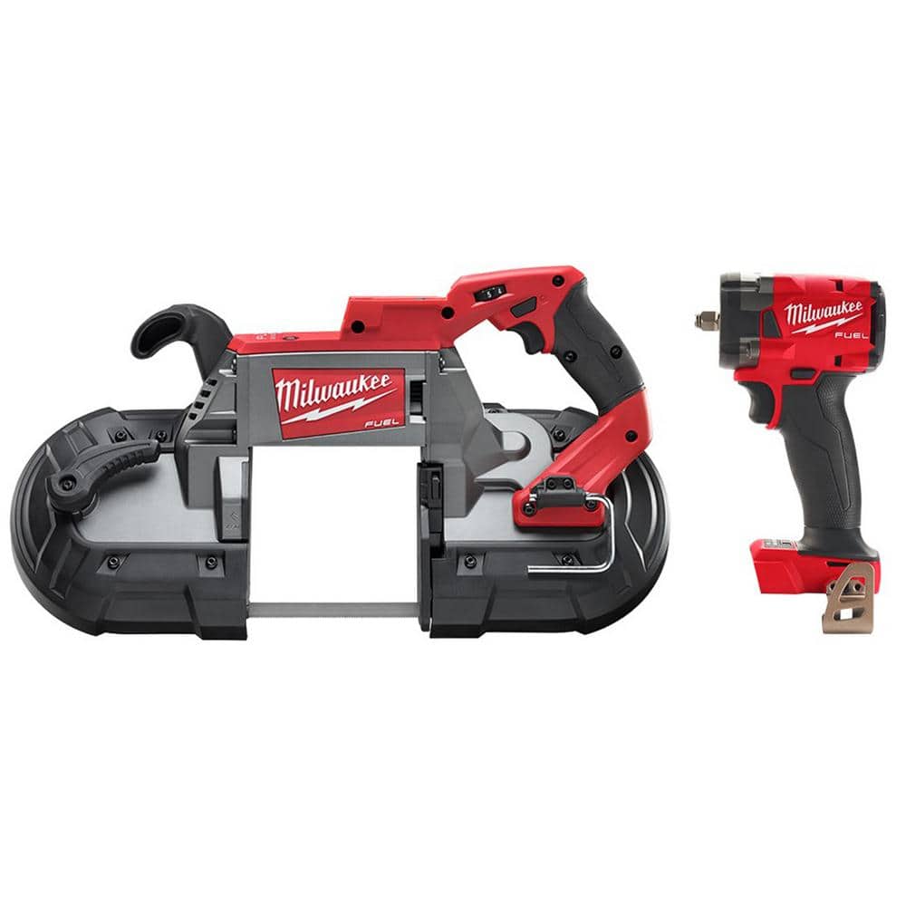 Milwaukee M18 FUEL 18V Lithium-Ion Brushless Cordless Deep Cut Band Saw  with M18 FUEL Compact 3/8 in. Impact Wrench 2729-20-2854-20 The Home Depot