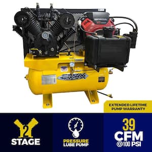 Industrial E450 Series 30 Gal. 175 PSI 18HP 39CFM 2-Stage Stationary Honda Driven Air Compressor