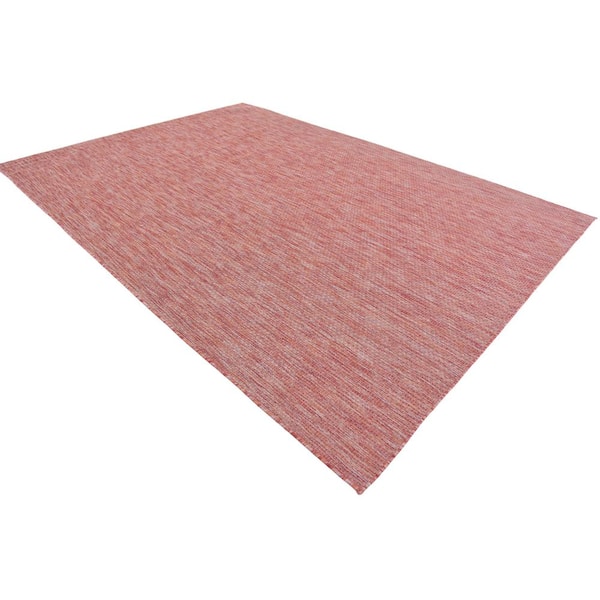 Outdoor Solid Rust Red 8' 0 x 11' 4 Area Rug
