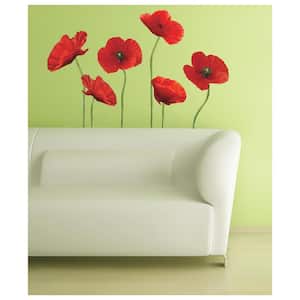 Poppies At Play Peel & Stick Giant Wall Decals