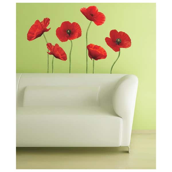 RoomMates Poppies At Play Peel & Stick Giant Wall Decals