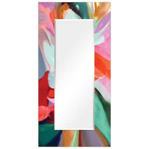 72 in. x 36 in. Integrity of Chaos Rectangle Framed Printed Tempered Art Glass Beveled Accent Mirror