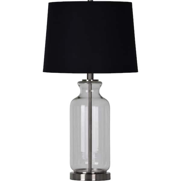 Notre Dame Design Solan 26.5 in. Table Lamp with Black Cotton Shade (Set of 2)