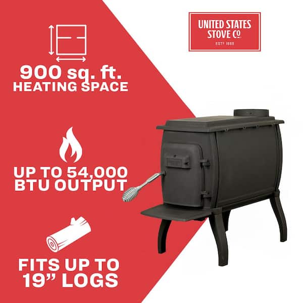 US Stove US Stove 900 sq. ft. Wood Stove US1261E - The Home Depot