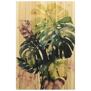 "Twilight Palms IV" Arte de Legno Digital Print on Solid Wood Wall Art