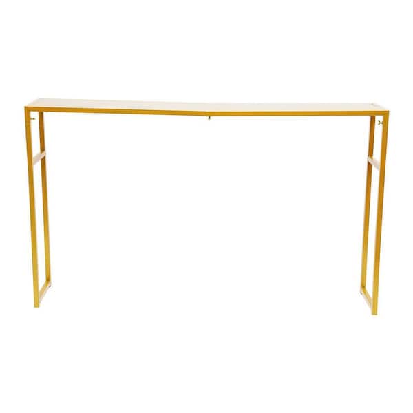 YIYIBYUS 41.33 in. Tall Indoor/Outdoor Gold Iron Plant Stand (1-Tiered)