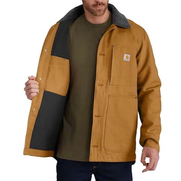 Carhartt Men's Regular X Large Brown Cotton Full Swing Chore Coat