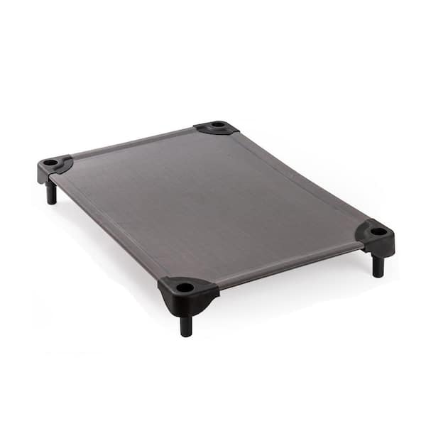 Kahomvis Large Gray Indoor/Outdoor Elevated Dog Bed Raised Dog Cots Bed with Frame with Breathable Mesh