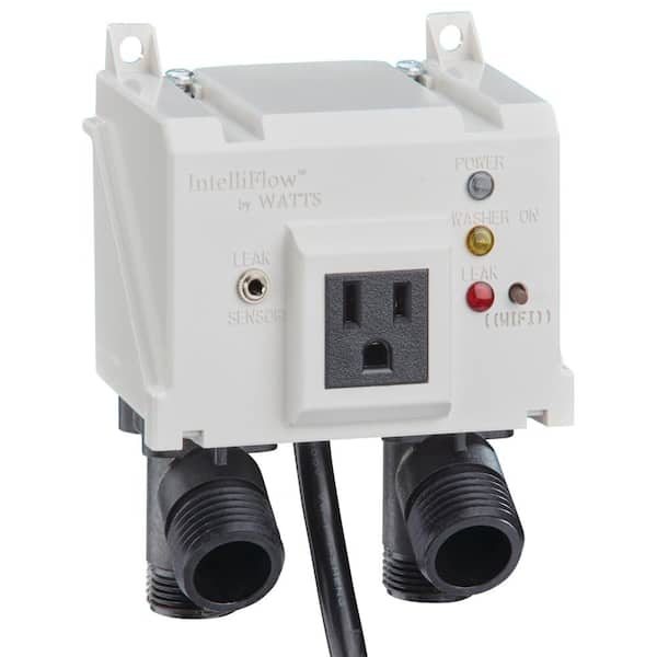 1/2 in. x 3/4 in. Polysulfone Plastic Washing Machine Smart Water Shutoff Valve with Leak Sensor