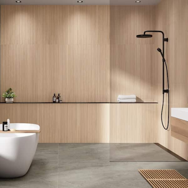 Urban Bamboo Ridge Fluted Matte Ceramic Wall Tile 16 in. x 48 in. (15.5 sq. ft./Case)