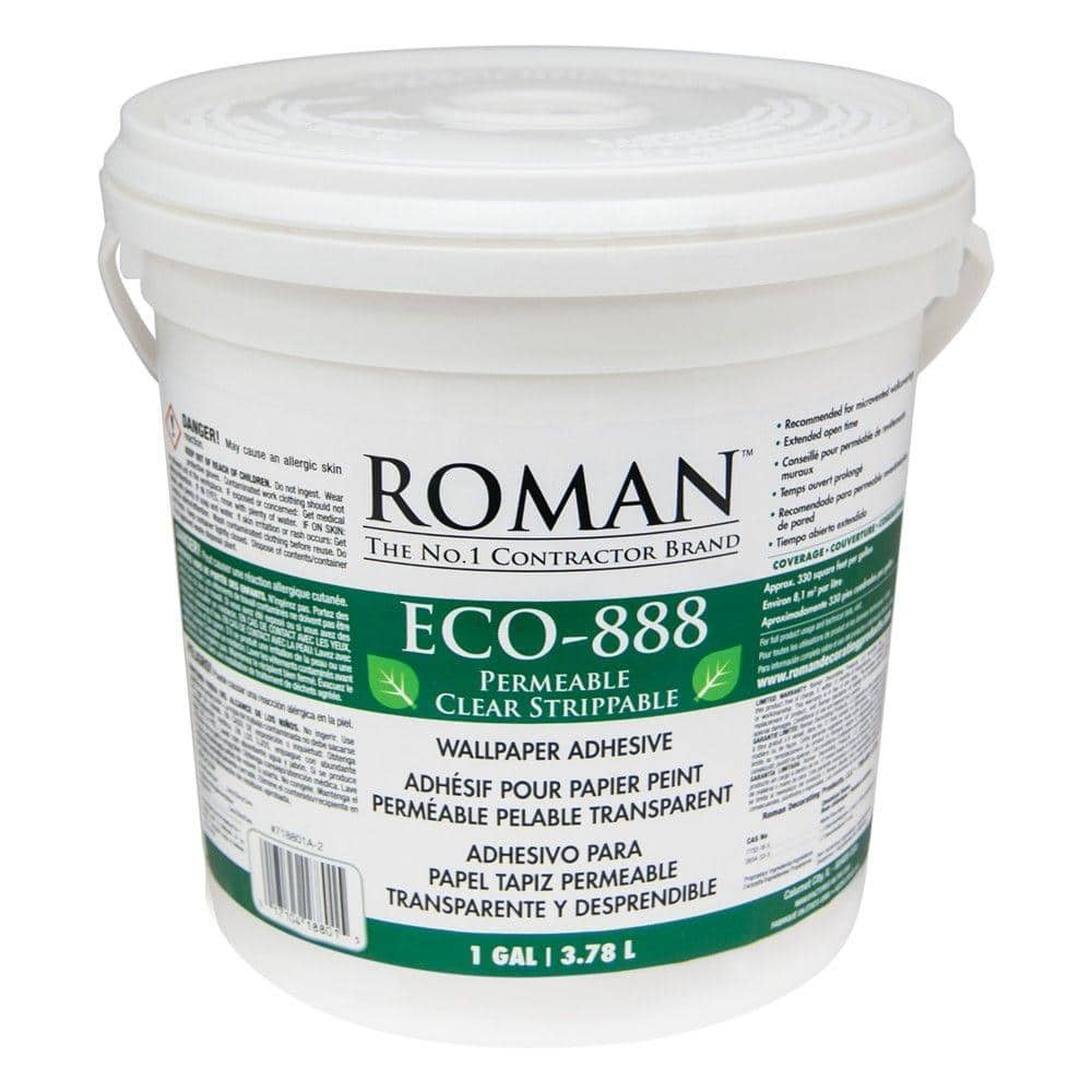 Roman 207811 Pro-543 Universal Wallpaper and Border Adhesive with Applicator, 1 Gal