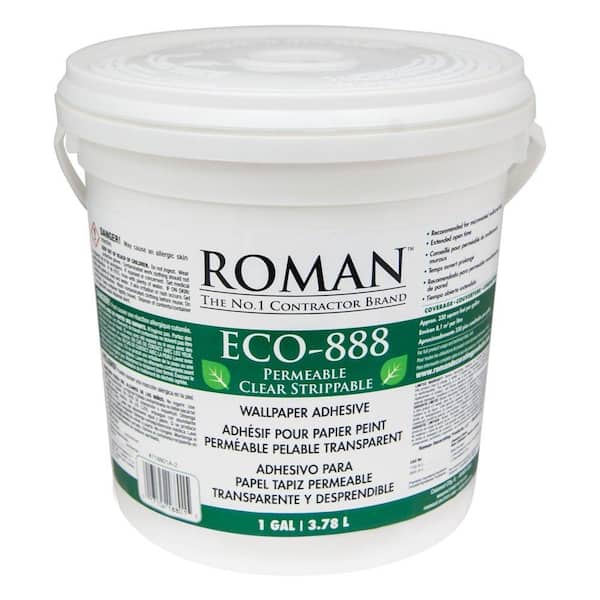 Roman ECO-888 1 gal. Strippable Clear Wallcovering Adhesive