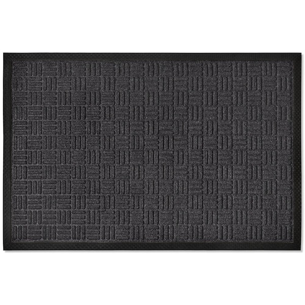 Envelor Indoor Outdoor Doormat Black 48 in. x 72 in. Checker Floor Mat