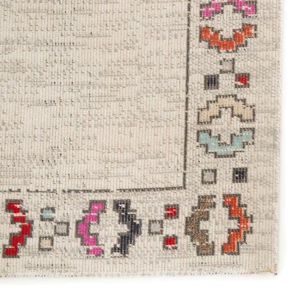 Jaipur Living Tov Light Gray Multicolor 7 Ft 6 In X 9 Ft 6 In Medallion Indoor Outdoor Area Rug Rug140972 The Home Depot