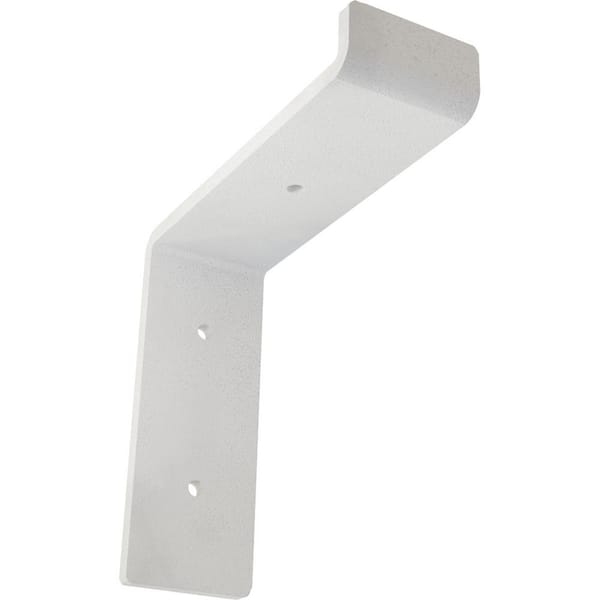 Ekena Millwork 2 in. x 6 1/4 in. x 6 in. Hammered White Steel Truss Shelf Bracket