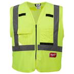 Milwaukee Large/X-Large Yellow Class 2 Breakaway Polyester Mesh High  Visibility Safety Vest with 9-Pockets 48-73-5122 - The Home Depot