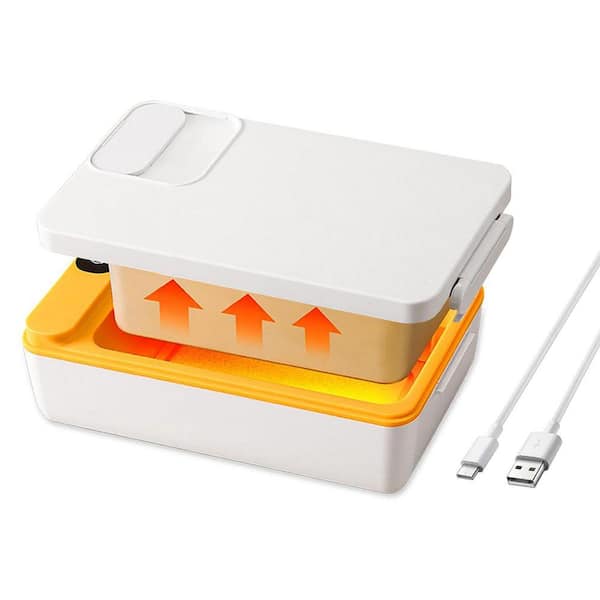 Cordless Electric Lunch Box 1L Food Warmer, No Water Required, Rechargeable Heated Lunch Container with Insulated Bag