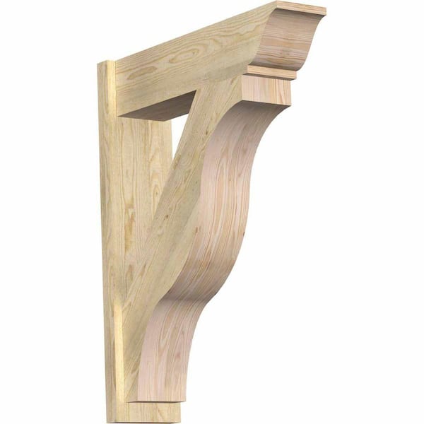 Ekena Millwork 8 in. x 38 in. x 30 in. Douglas Fir Fuston Traditional Rough Sawn Outlooker
