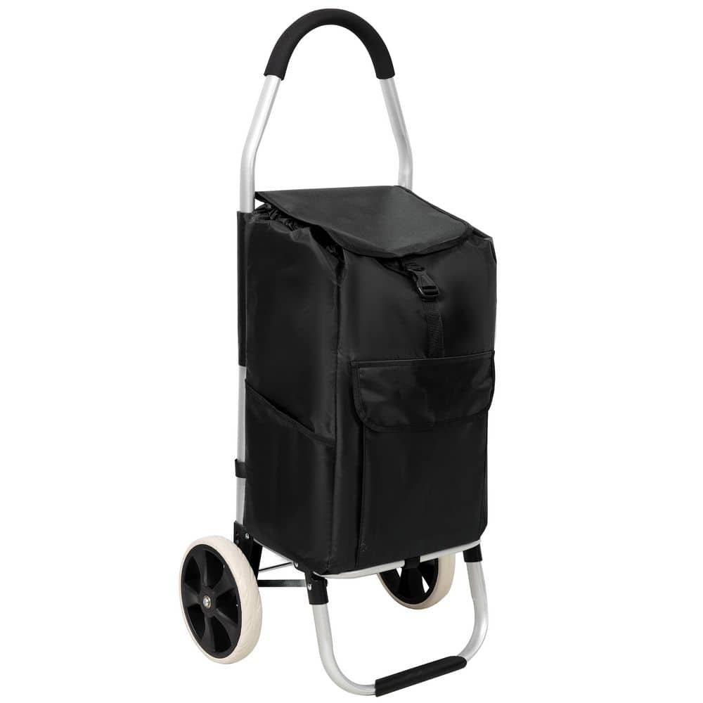 Black Aluminium Foldable Removable Cart with Wheels and Oxford Waterproof Bag price history on PriceWatchPro