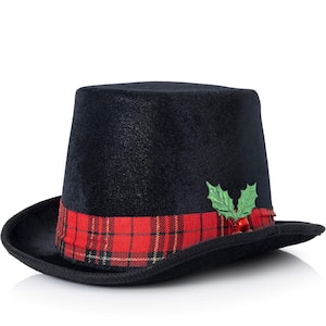 ORNATIVITY Snowman Hat Tree Topper -Top Hat Christmas Tree Top