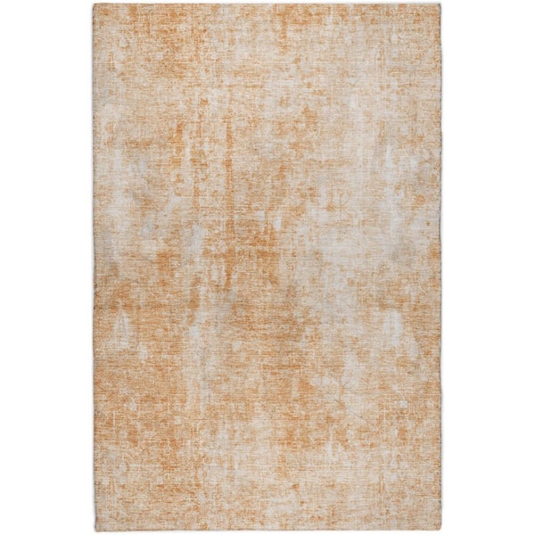 Dream Shag Premium Machine Washable Abstract ADS656 Terracotta 9 ft. x 12 ft. Area Rug