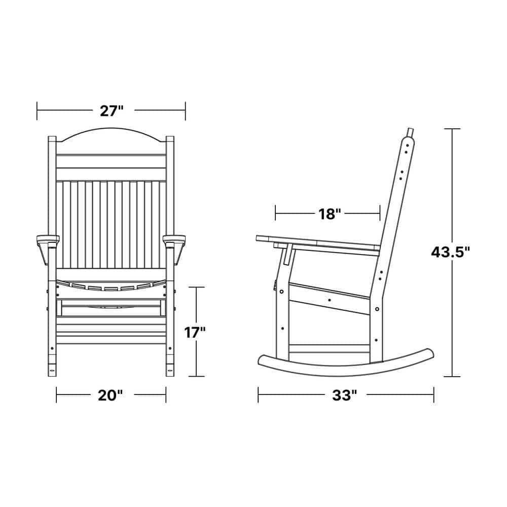 Patriot Blue Poly Lumber Traditional Outdoor Rocking Chair